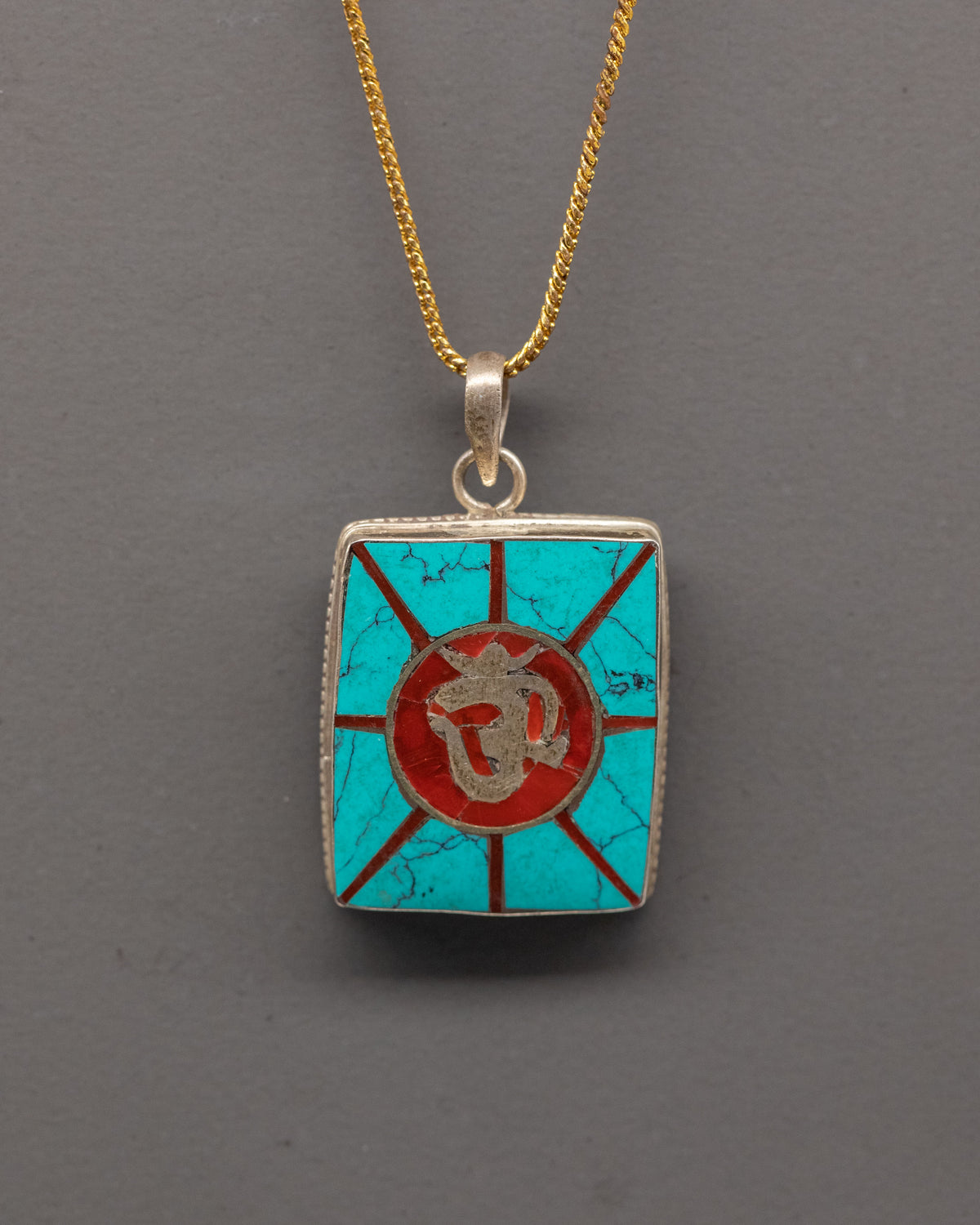 Buddhist Om Symbol Pendant | Sterling Silver Jewelry