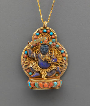 Khadgapani Protection Pendant | Tibetan Amulet for Spiritual Strength