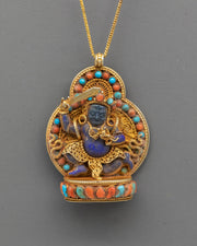 Khadgapani Protection Pendant | Tibetan Amulet for Spiritual Strength