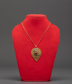 Panna Locket | Ruby Coral Turquoise Pendant