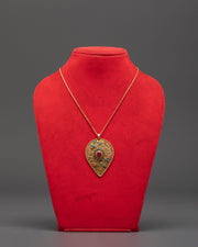 Panna Locket | Ruby Coral Turquoise Pendant