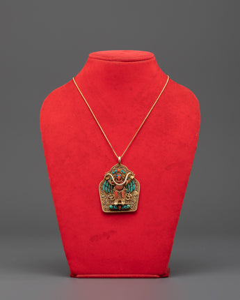 Handmade Garuda Bird Deity Pendant