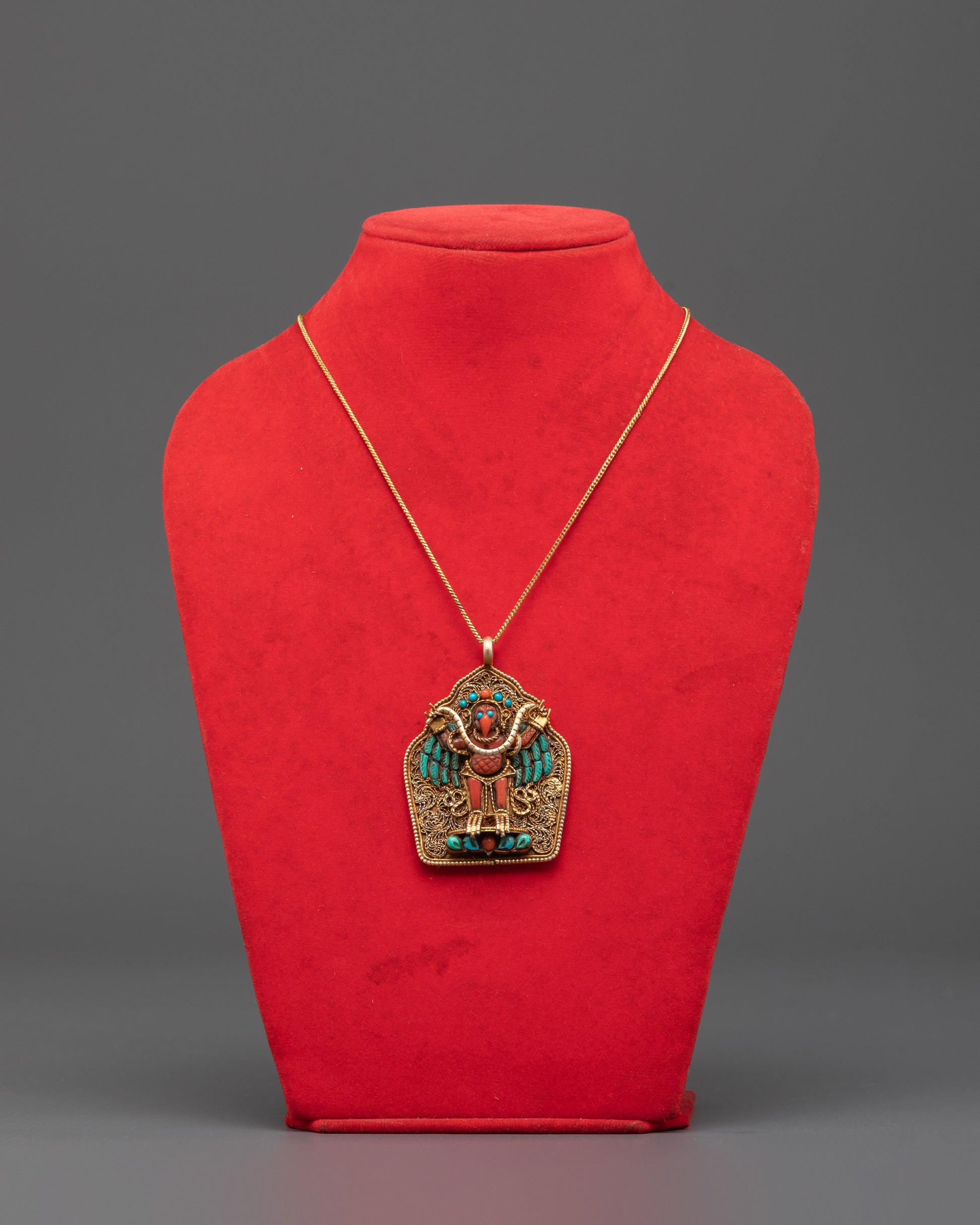 Handmade Garuda Bird Deity Pendant