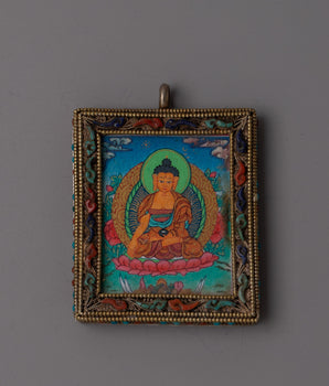 Shakyamuni Buddha Thangka Locket