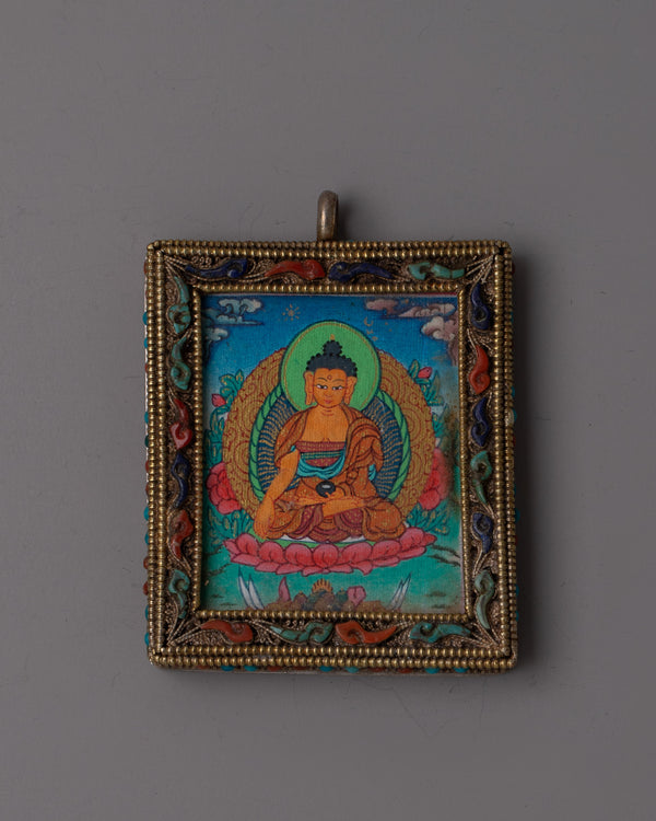 Shakyamuni Buddha Thangka Locket