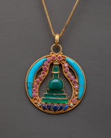 Handcrafted Silver Stupa Pendant 