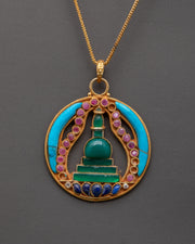 Handcrafted Silver Stupa Pendant