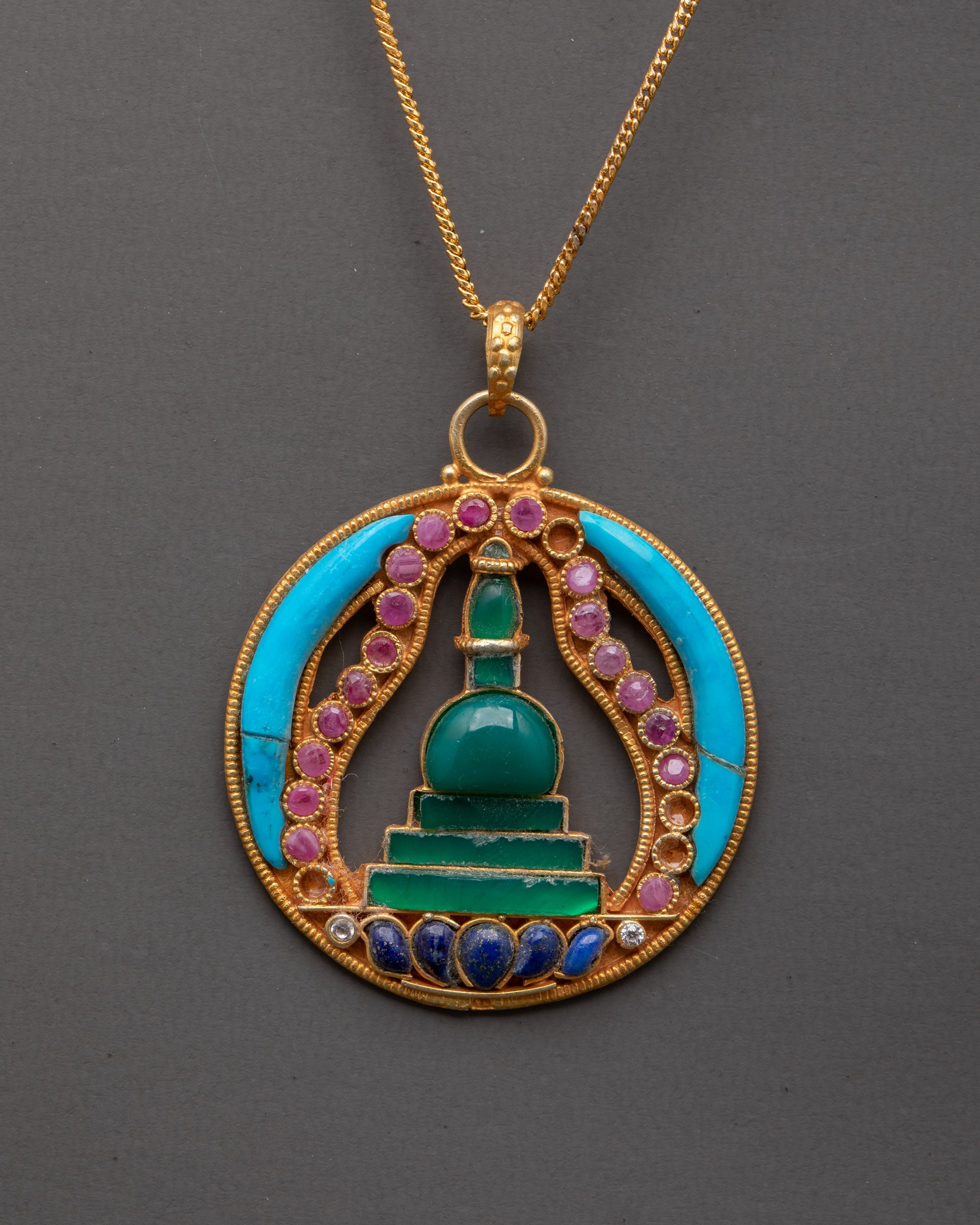 Handcrafted Silver Stupa Pendant