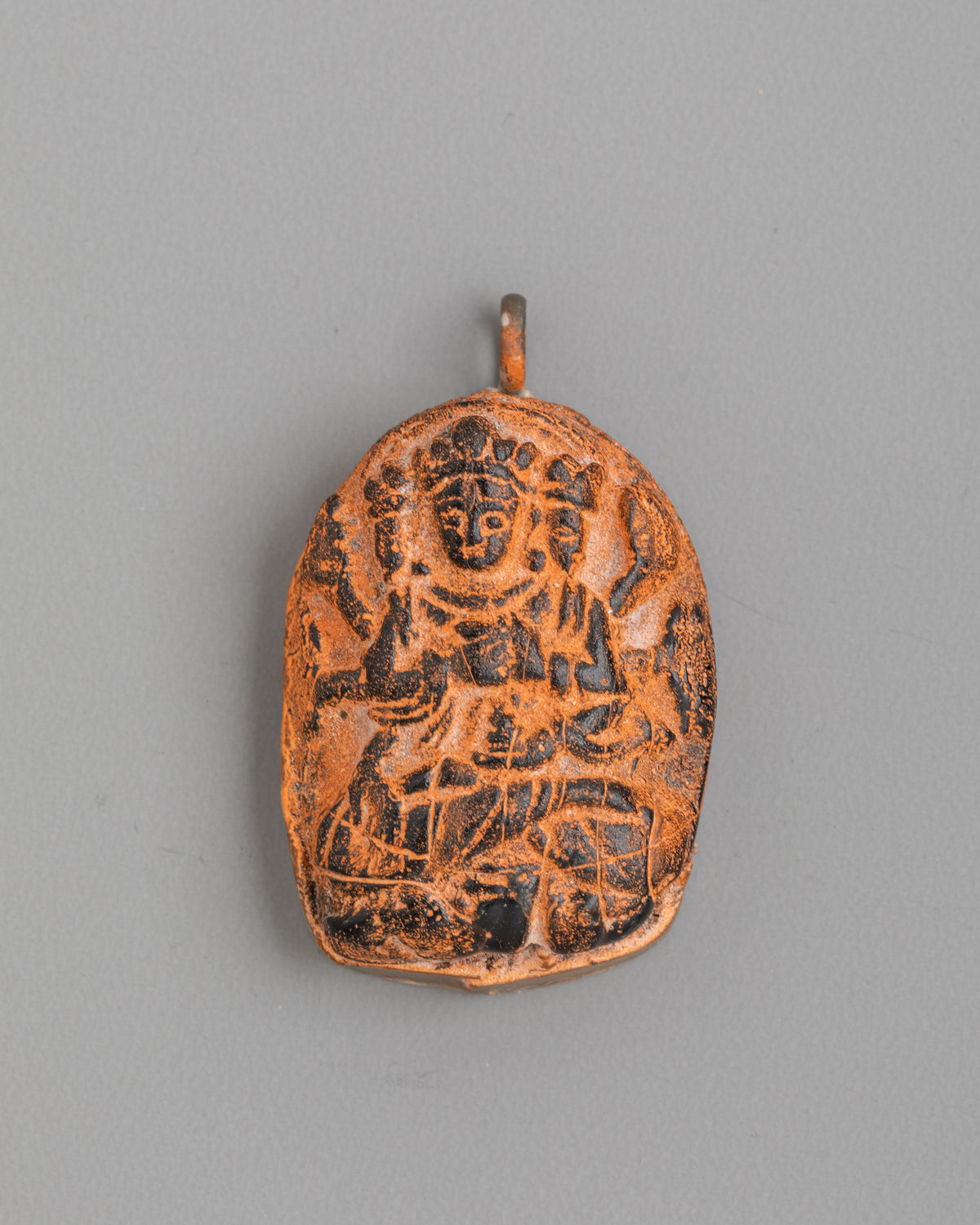 Handmade Buddhist Deity Locket | Antique Finish Spiritual Ornament