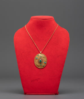 Panna Stone Pendant | Coral Ruby Necklace