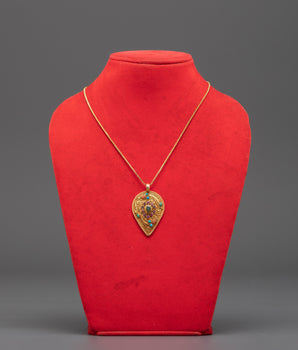 Filigree Silver Pendant with Gemstones