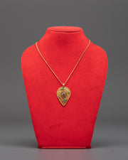 Filigree Silver Pendant with Gemstones