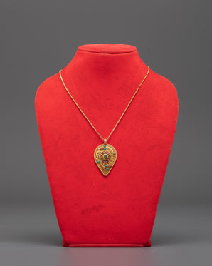 Filigree Silver Pendant with Gemstones