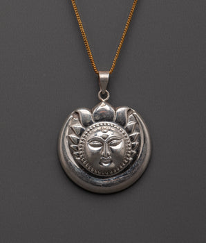 Moon and Sun Locket | Perfect for Meditation or Daily Wear
