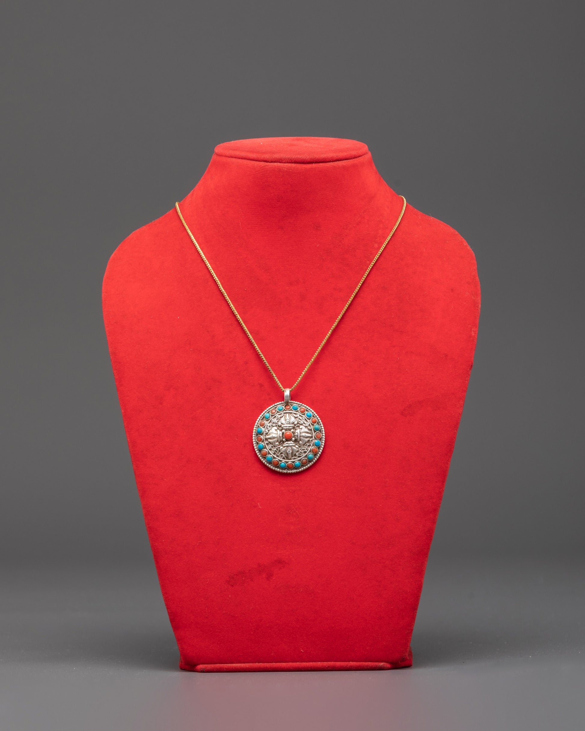Silver Vishwa Vajra Locket