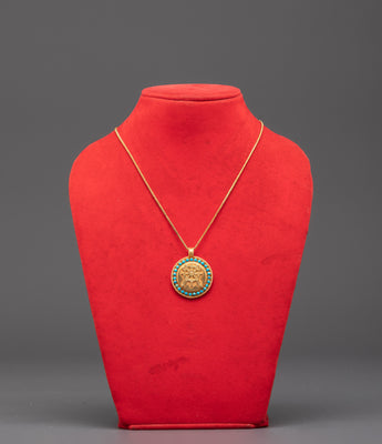 Handcrafted Dharma Wheel Pendant