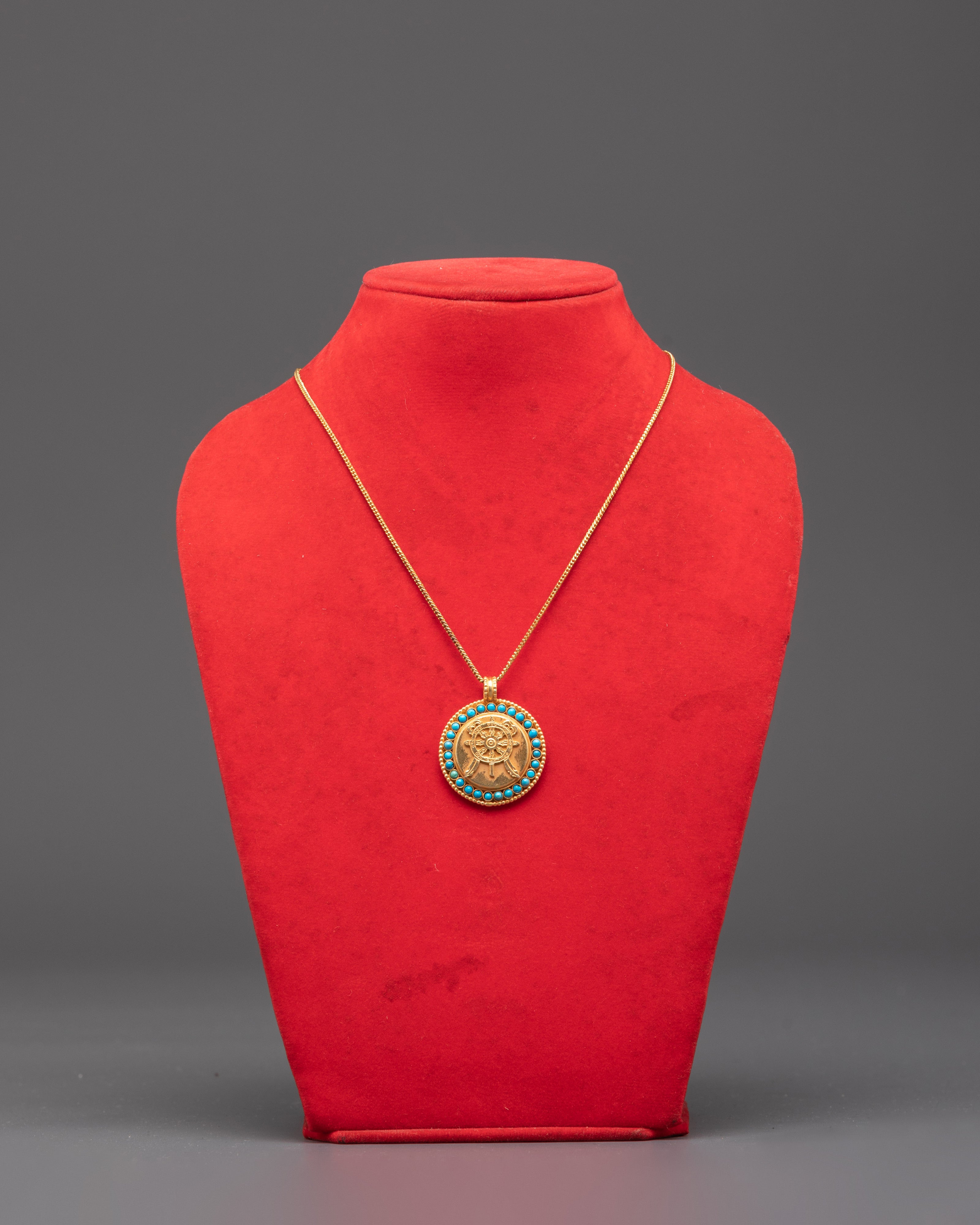 Handcrafted Dharma Wheel Pendant
