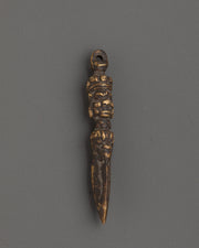 Tibetan bronze phurba locket