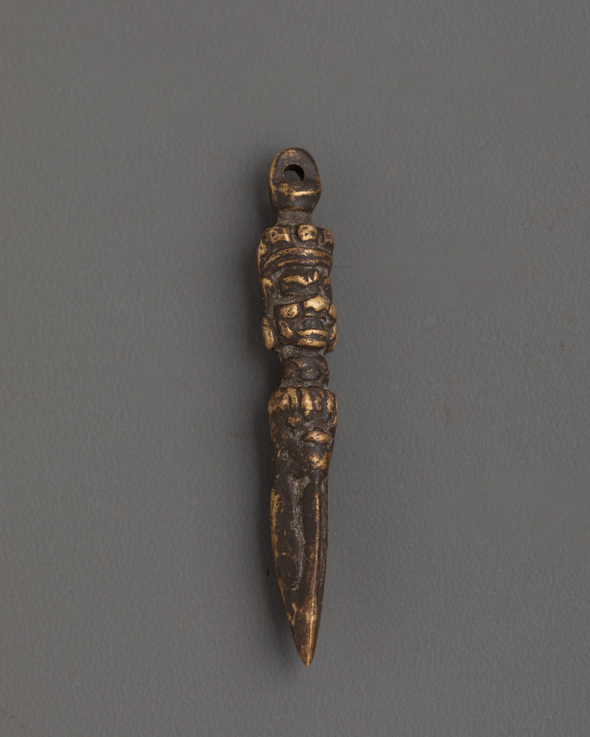 Tibetan bronze phurba locket