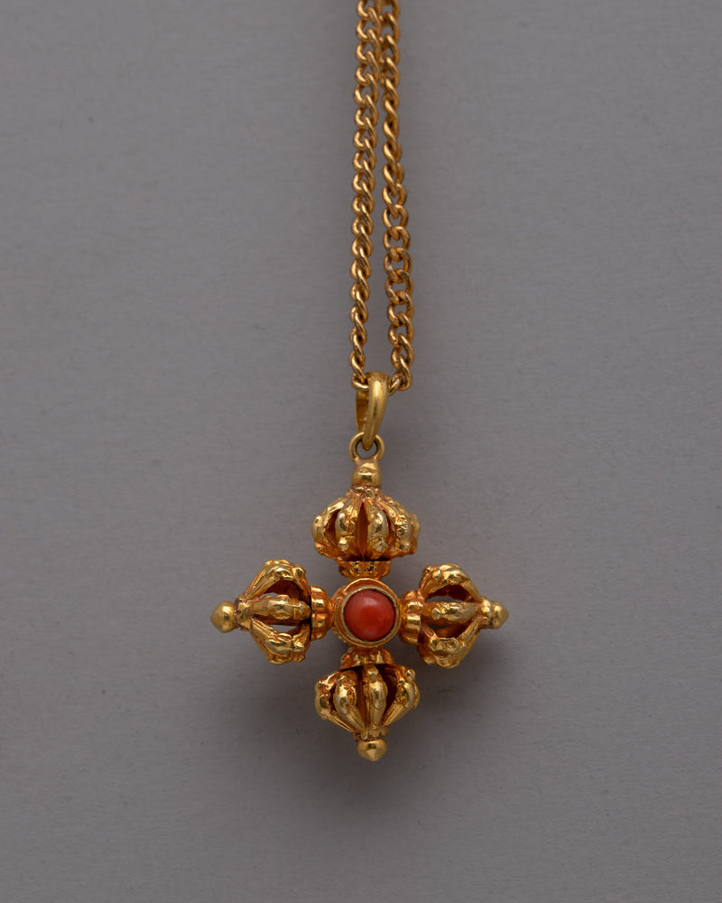 Elegant Vishwa Vajra  gold locket