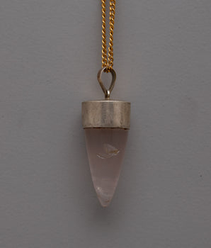 Healing Crystal Point Pendant | Handmade Healing Charm