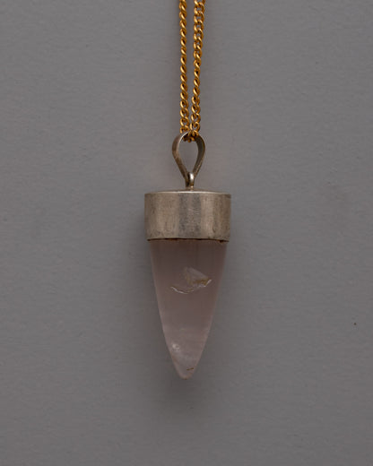 Healing Crystal Point Pendant | Handmade Healing Charm