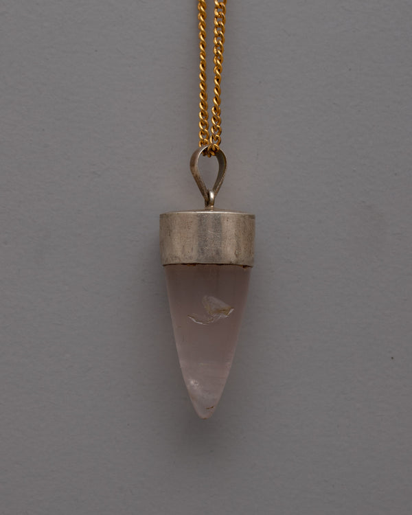 Healing Crystal Point Pendant | Handmade Healing Charm