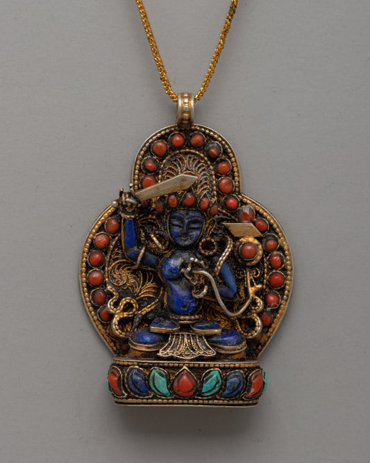 Spiritual Pendant with Intricate Filigree