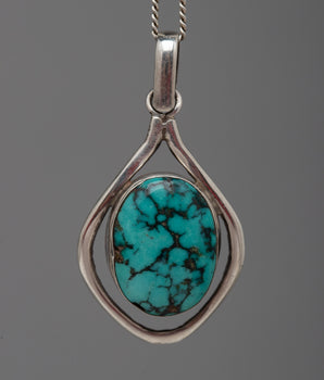 Silver Turquoise Locket