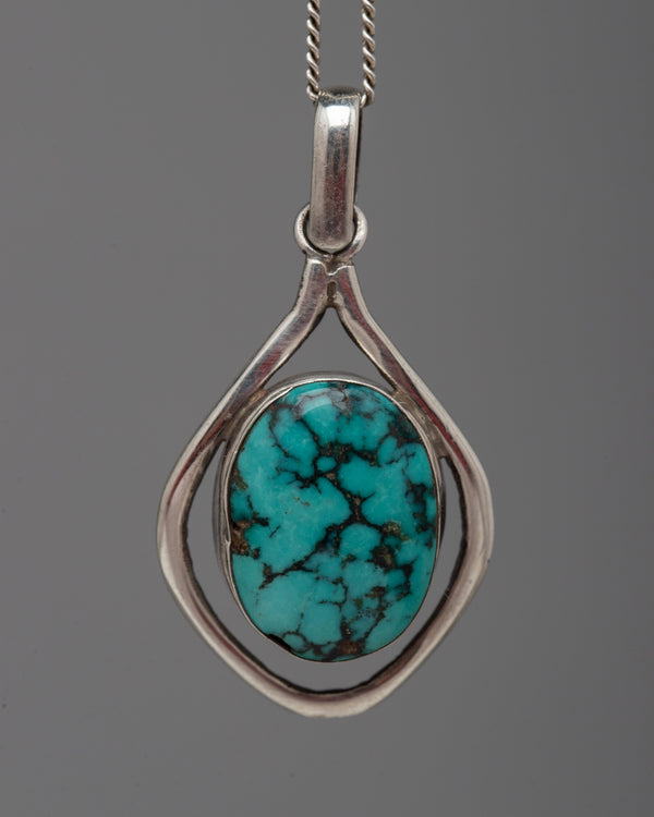 Silver Turquoise Locket