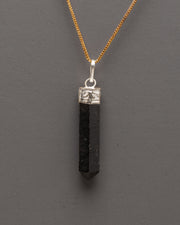 Black Tourmaline Stone Pendant | Natural Gemstone Jewelry