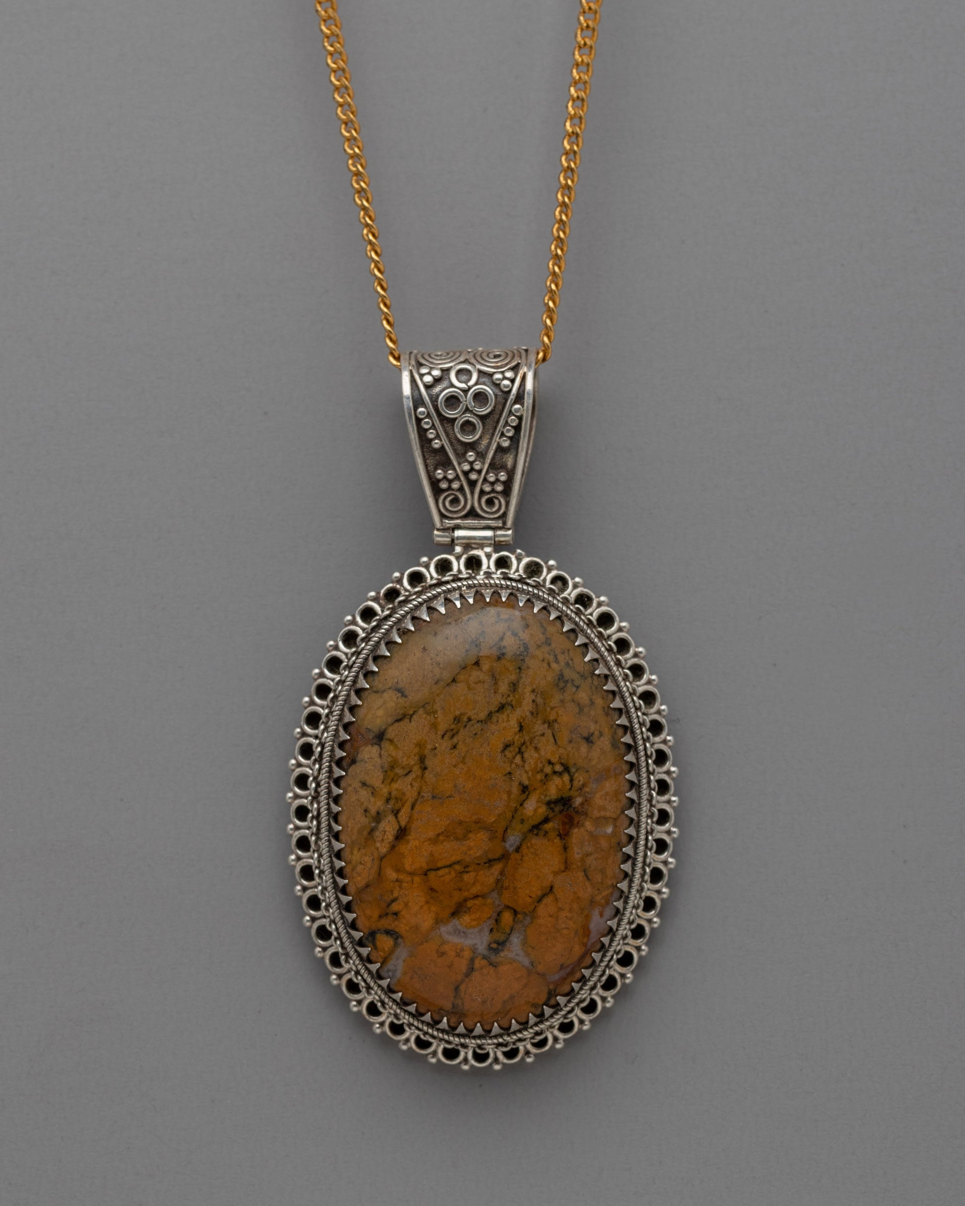 Jasper Locket Pendant
