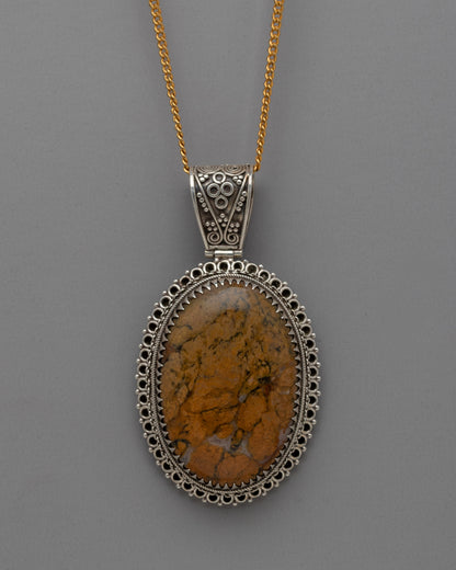 Jasper Locket Pendant
