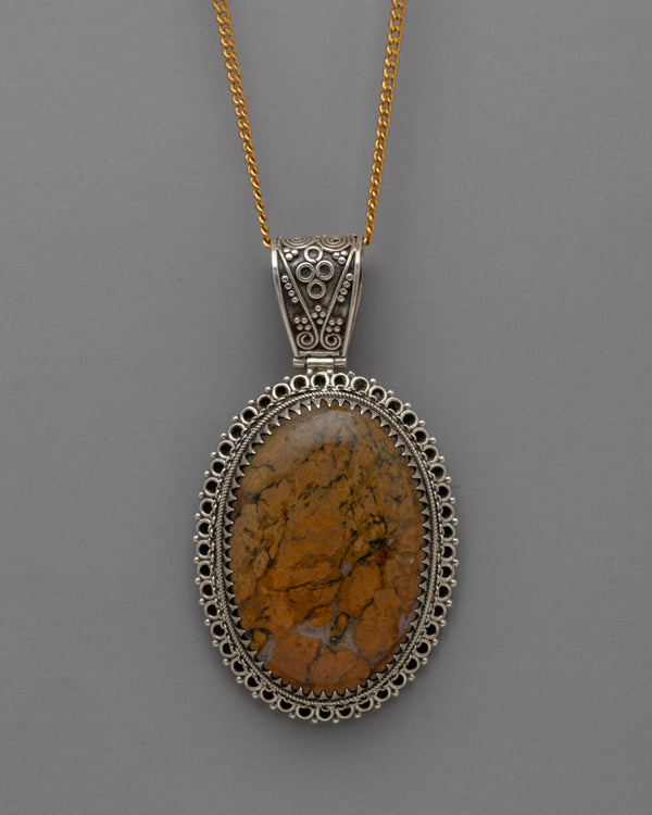 Jasper Locket Pendant
