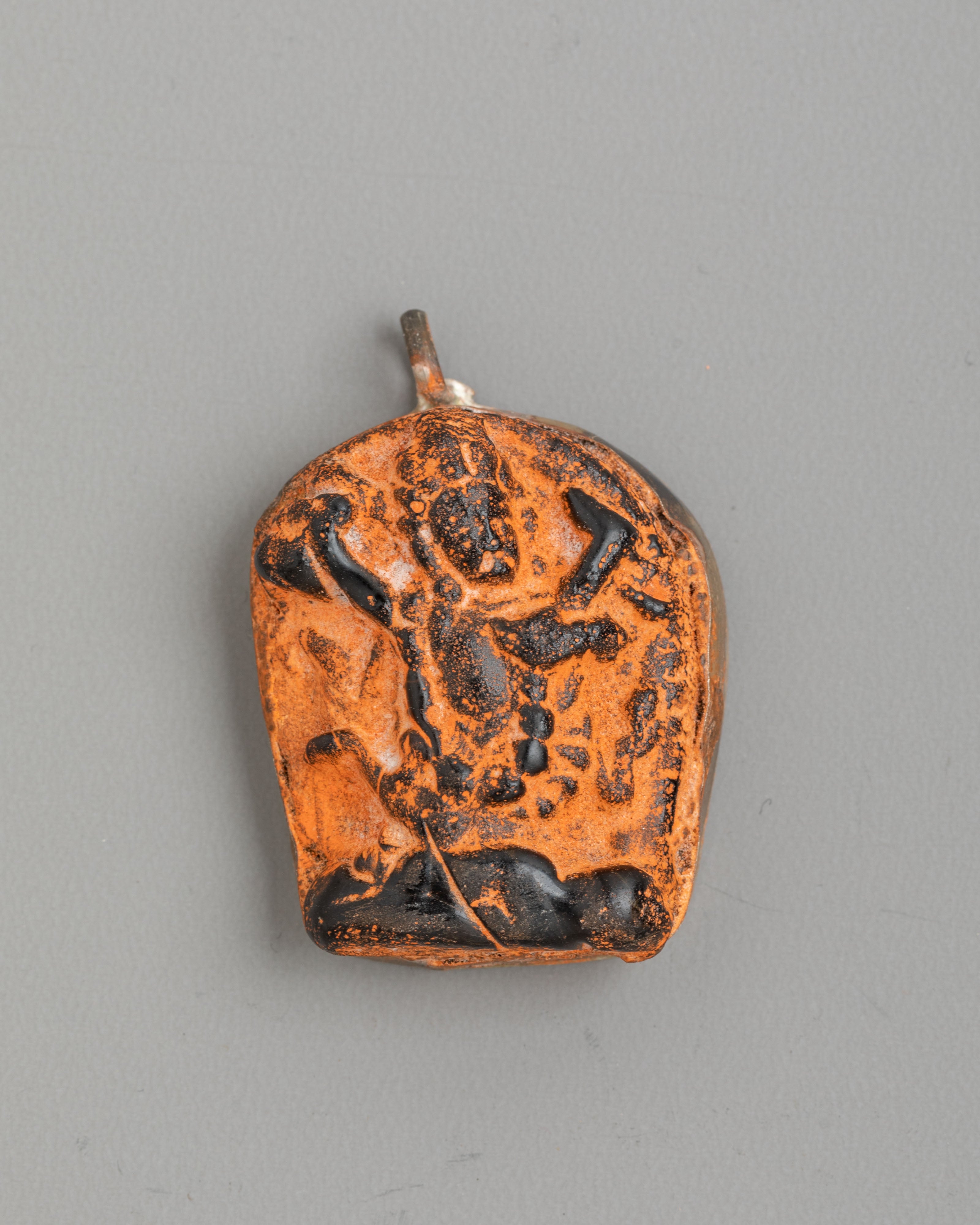 Traditional Buddhist Locket | Antique Finish Spiritual Pendant