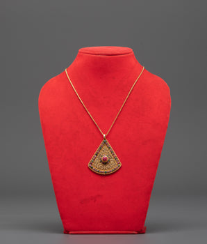 Silver Locket with Ruby