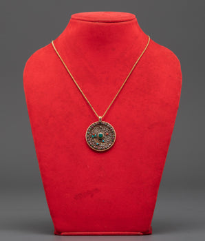Handmade Panna Stone Locket for Accessory