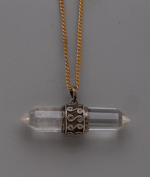 Crystal Pendant Sterling Silver 
