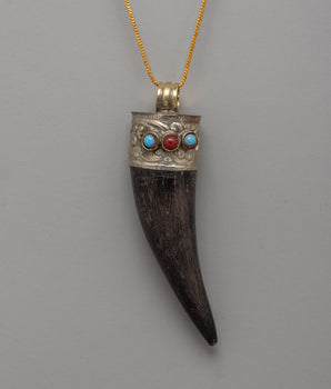 Ethically Sourced Goat Horn Coral  Pendant