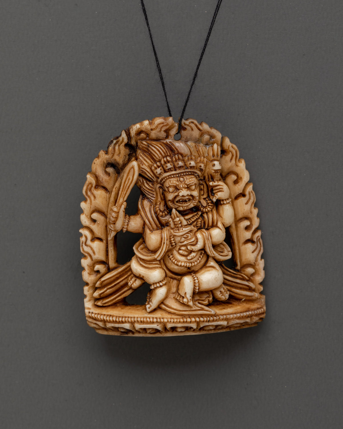 Handcrafted Mahakala Bone Locket  