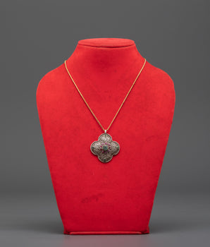 Handmade Filigree Silver Locket | Traditional Quatrefoil Pendant