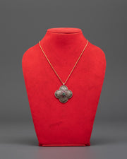 Handmade Filigree Silver Locket | Traditional Quatrefoil Pendant