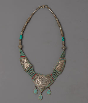 Tibetan Simple Silver Necklace