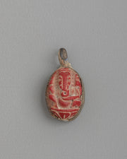 Ganesh Amulet Pendant | Coral Hindu Deity Ornament