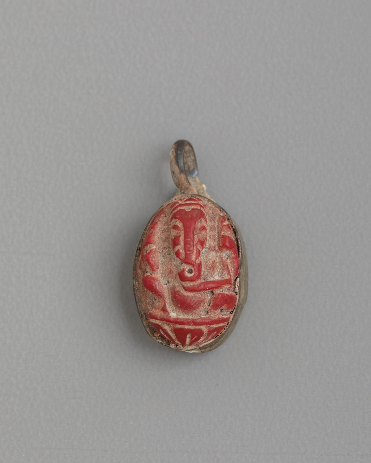Ganesh Amulet Pendant | Coral Hindu Deity Ornament
