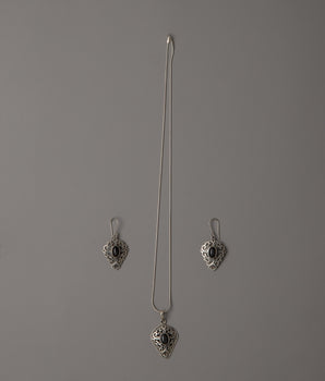 Earrings and Locket Set