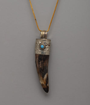 Ethically Sourced Goat Horn Pendant 