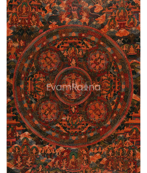 Oil-Varnished Lokeshvara Mandala