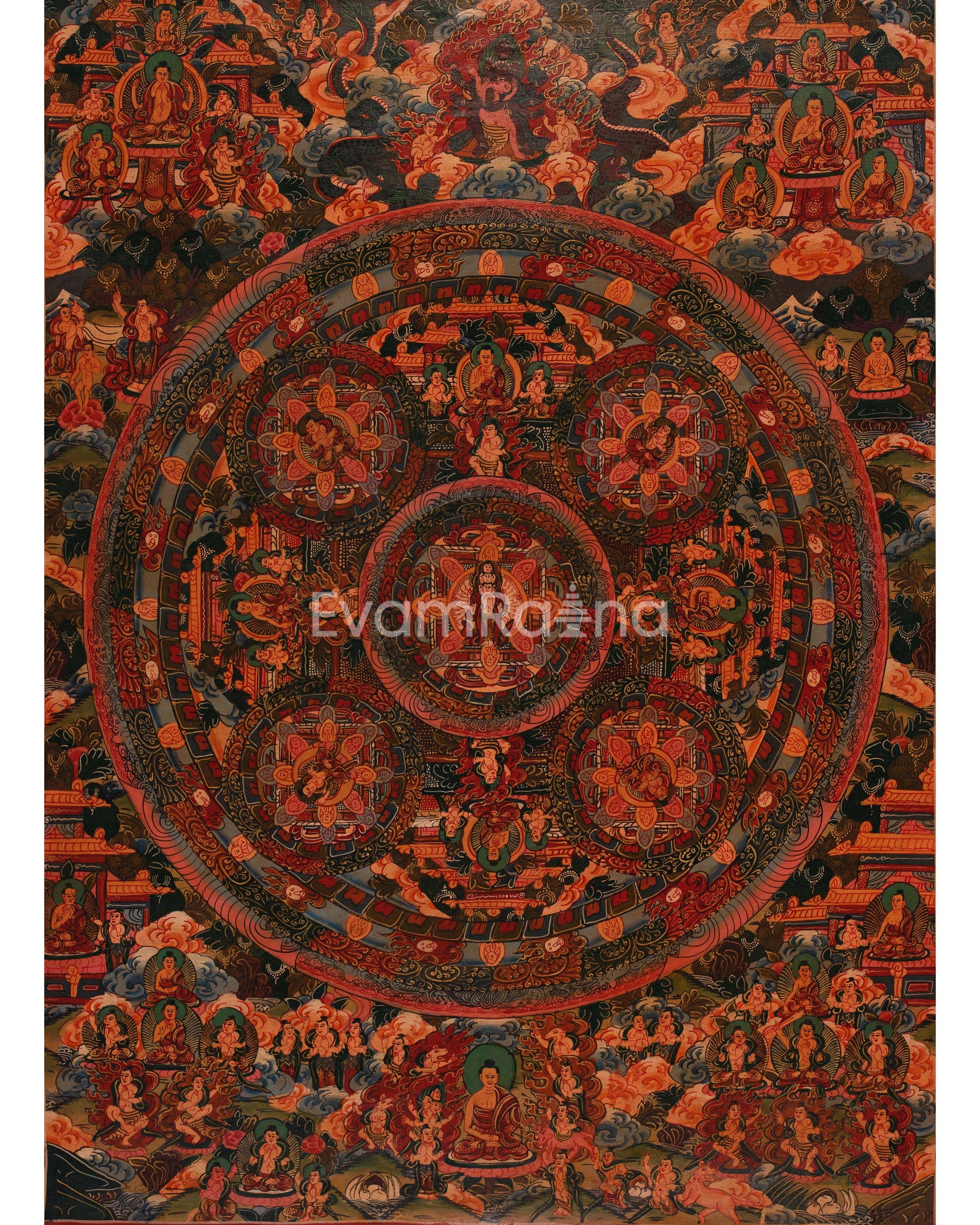 Oil-Varnished Lokeshvara Mandala