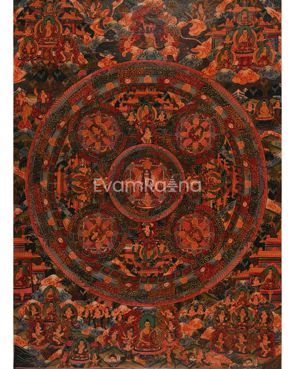 Oil-Varnished Lokeshvara Mandala